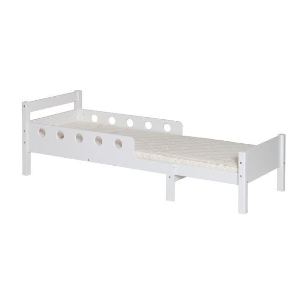 Valge laste kasvav voodi , 70 x 140/190 cm White Junior - Flexa-image-1