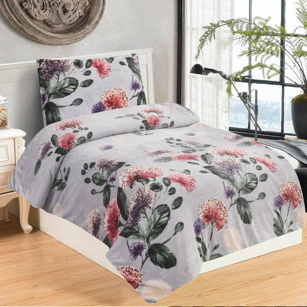 Helesinine üheinimese mikrofliisist voodipesu 140x200 cm Margot – My House