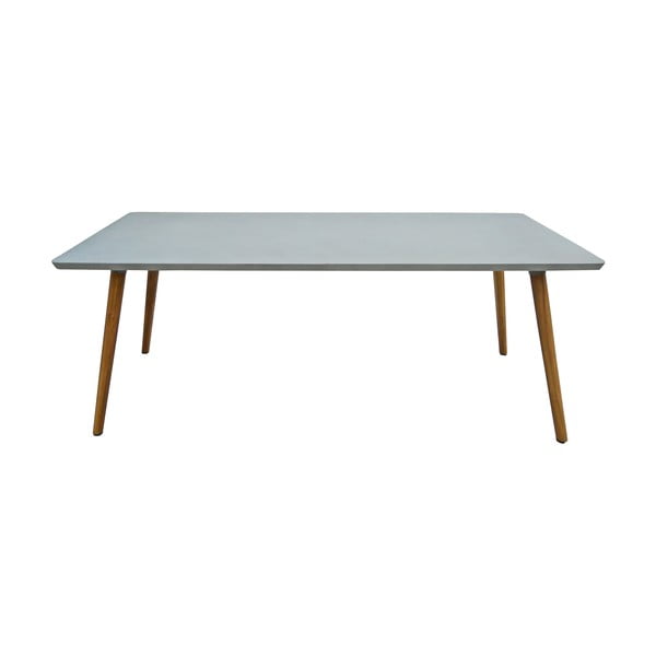 Zahradní stůl s deskou z betonu a nohami z akáciového dřeva Ezeis Clipper