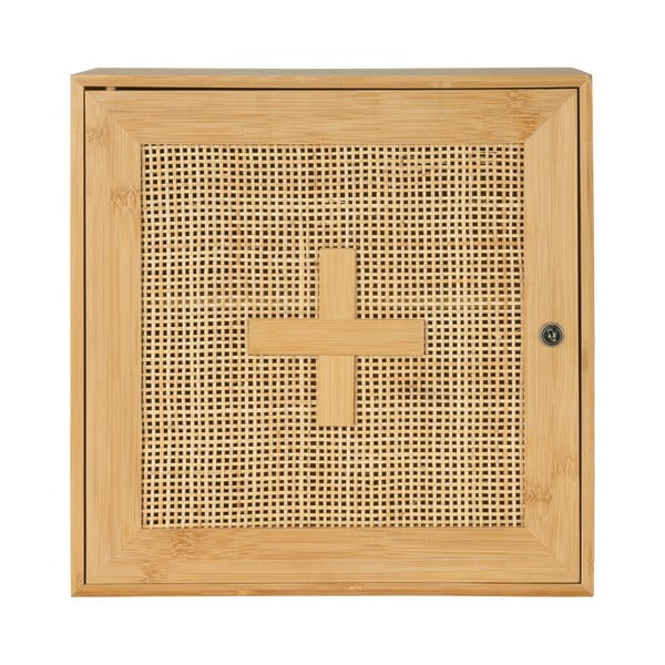 Puiduvärvi bambusest seinale esmaabikarp  30x30 cm Allegre – Wenko-image-3