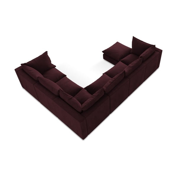 Punane nurgadiivan (parem nurk/U-kujuline) Manao – Makamii-image-3