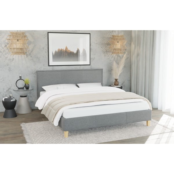 Polsterdatud üheinimesevoodi koos voodipõhjaga 90x200 cm Tina - Ropez-image-2