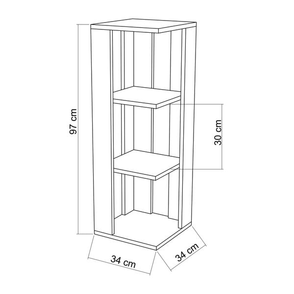 Bílá rohová knihovna Mobito Design Nati-image-2