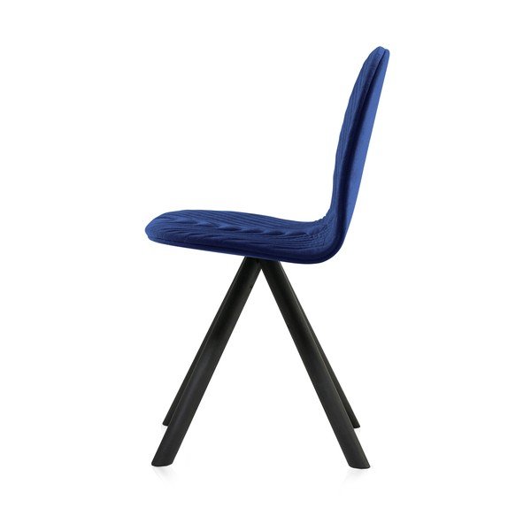 Tmavě modrá židle s černými nohami Iker Mannequin Wave-image-2
