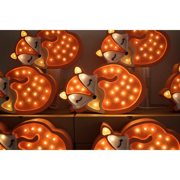 Oranž mändpuust laste laualamp Fox Wild – Little Lights-image-1