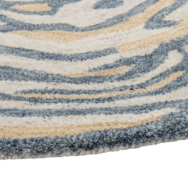 Sinakaspruun villane ümmargune vaip ø 120 cm Tiger - Bloomingville-image-2