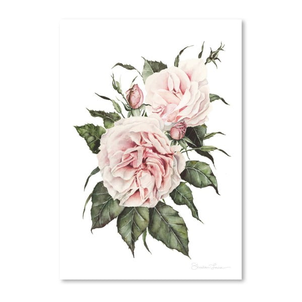 Plakát Americanflat Pink Garden Roses by Shealeen Louise, 30 x 42 cm
