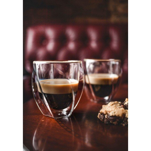 Topeltseinaga cappuccino kruusid 2tk komplektis 250 ml Cristallo – Vialli Design-image-1