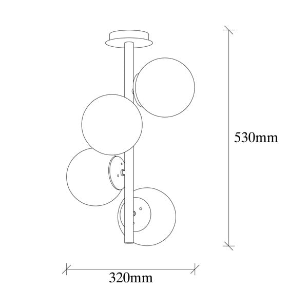 Kuldne laevalgusti klaasist varjuga ø 15 cm Faze - Opviq lights-image-4