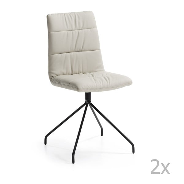 Sada 2 krémových židlí La Forma Lark1