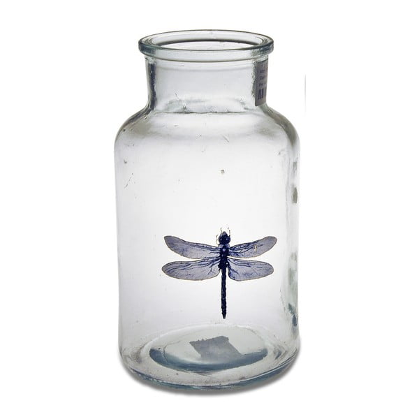 Skleněná váza Interiörhuset Dragonfly, výška 26 cm