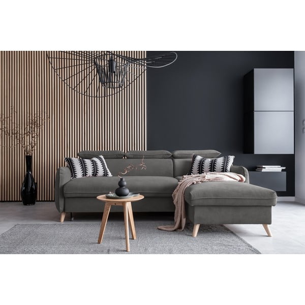 Tumehall sametist nurgadiivan (parem nurk) Sweet Harmony - Miuform-image-1