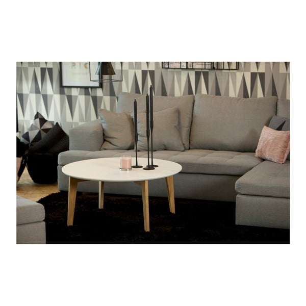 Valge ümmargune kohvilaud ø 90 cm Abin - Actona-image-2