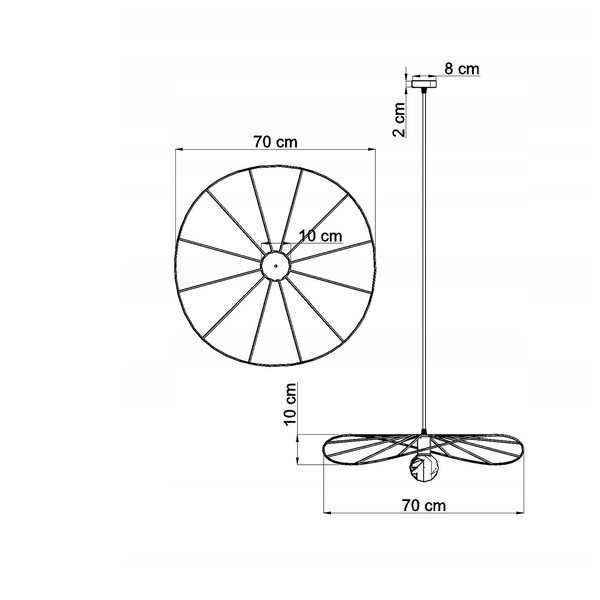 Must rippvalgusti ø 70 cm Elliot - Sollux-image-4
