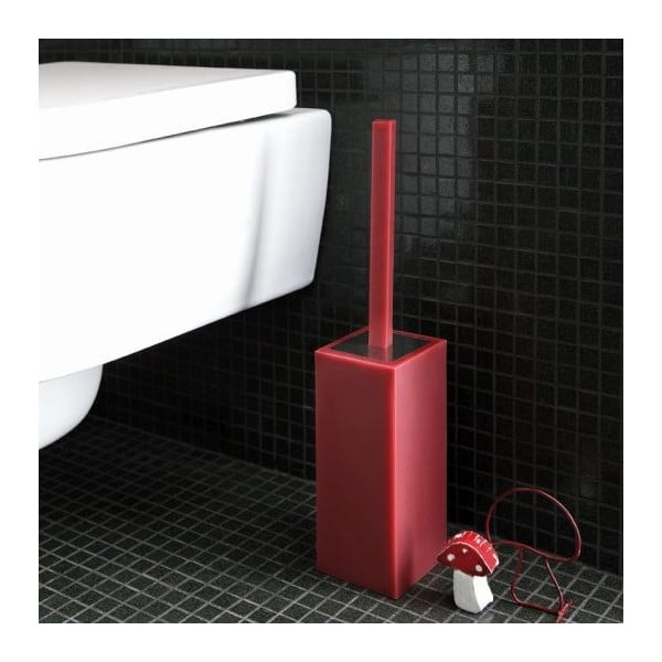 Nerozbitný toaletní kartáč Portascopino, červený