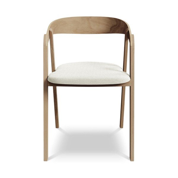 Kreemjas täispuidust söögitool Erika - Makamii-image-1