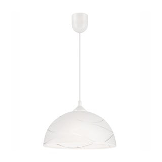 Valge rippvalgusti klaasist varjuga ø 30 cm Sfera - LAMKUR