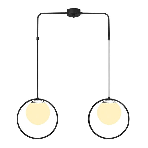 Mustast metallist rippvalgusti Opviq lights Flovena - Opviq lights-image-1