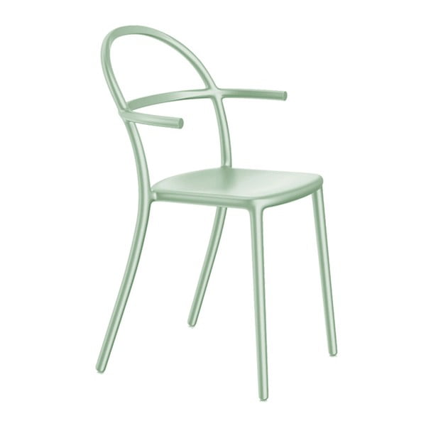 Světle zelená jídelní židle Kartell Generic