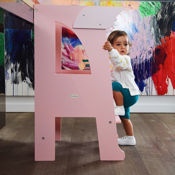 Roosa õppimistorn Montessori – Rocket Baby-image-4