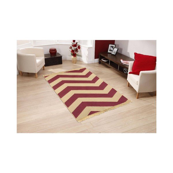 Koberec ZigZag Red Beige, 60 x 90 cm-image-2