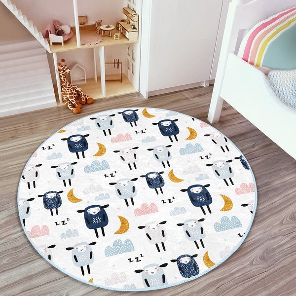 Valge laste vaip ø 120 cm Comfort - Mila Home-image-1