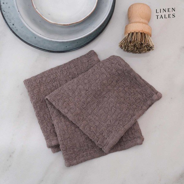 Linased rätikud 2 tk 26x26 cm komplektis - Linen Tales-image-1