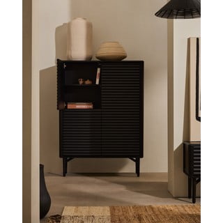 Must kapp tammepuust dekooriga 104,5x144x40 cm Lenon - Kave Home
