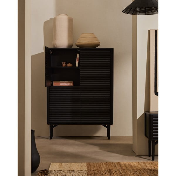 Must tammespoonist kapp 104,5x144x40 cm Lenon - Kave Home-image-1