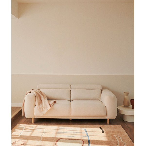 Kreemikas diivan 215 cm Singa - Kave Home-image-1