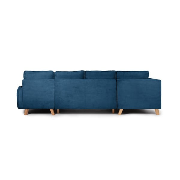 Sinine corduroy nurgadiivan (vasakpoolne nurk/"U") Tori - Bonami Selection-image-4