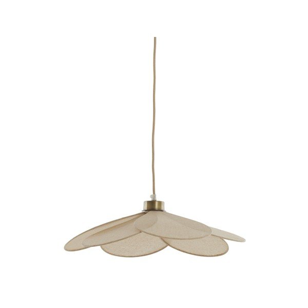 Kreemikas ripplamp kangast varjuga Fyano - Light & Living