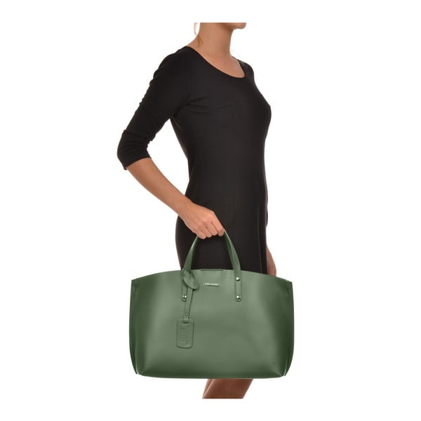 Roheline nahast käekott Veronica - Luisa Vannini-image-4