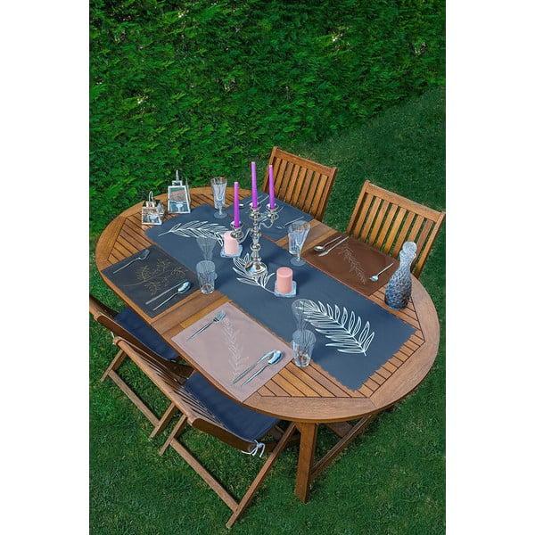 4 riidest taldrikutest ja jooksjast koosnev komplekt - Minimalist Home World-image-1