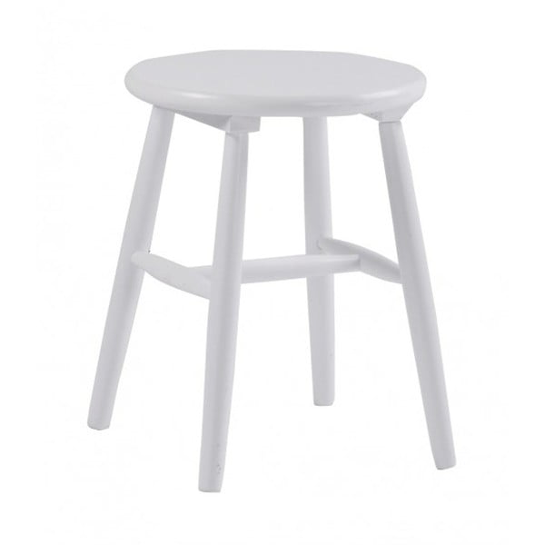 Bílá dřevěná stolička Rowico Python, ⌀ 36 cm