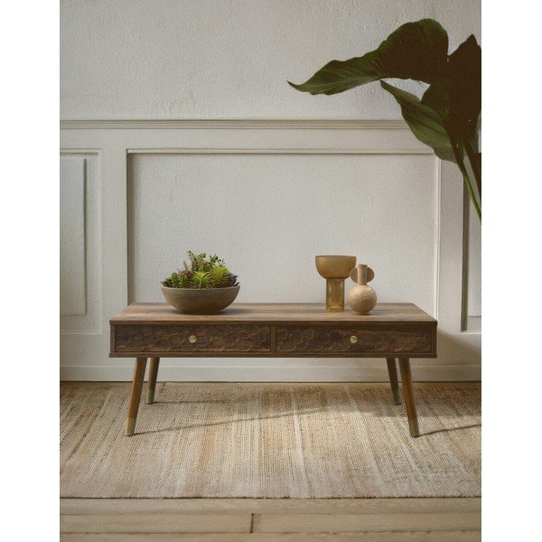 Tume naturaalses värvitoonis kohvilaud 59x110 cm Frida - Premier Housewares-image-1
