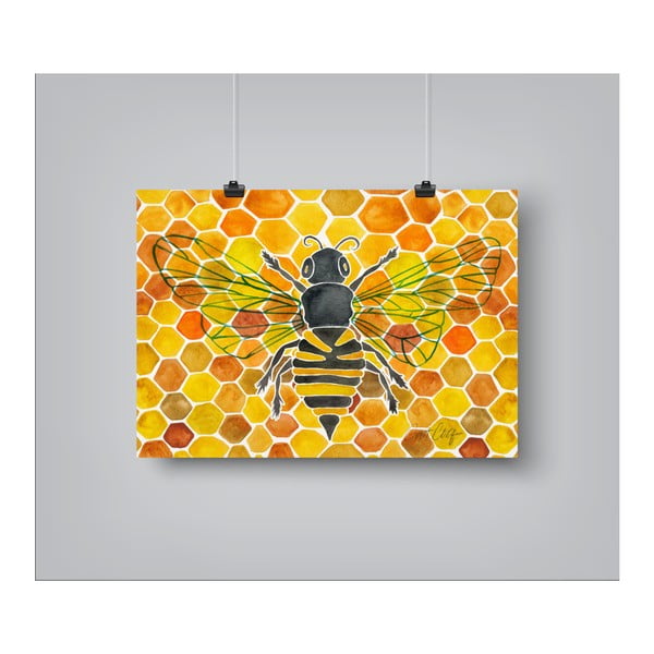 Plakát Americanflat Honey Bee Comb by Cat Coquillette, 30 x 42 cm
