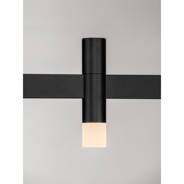 Mattmust alumiiniumist hämardatav LED-rippvalgusti akrüülklaasist varjuga Poetic - Nova Luce-image-3