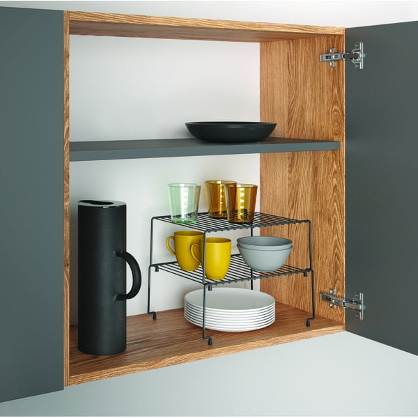 Komplekt 2 musta lisariiulit kööki Brooklyn Lava - Metaltex-image-1