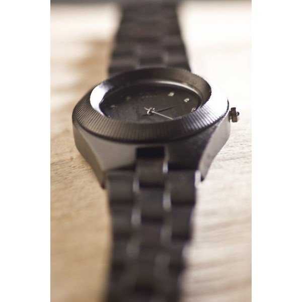 Dámské dřevěné hodinky Odyssey Black-image-2