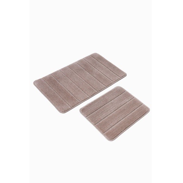 Pruunid vannitoamatid komplektis 2 tükki 50x80 cm Yeni Cizgli - Foutastic