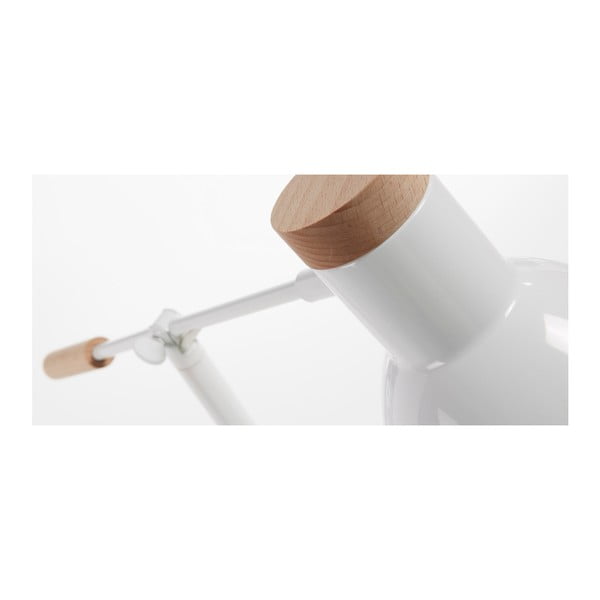 Valge pöögipuidust lauavalgusti metallist varjuga (kõrgus 54 cm) Tescarle - Kave Home-image-2