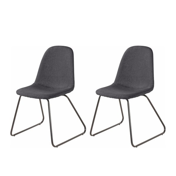 Sada 2 tmavě šedých jídelních židlí Støraa Colombo