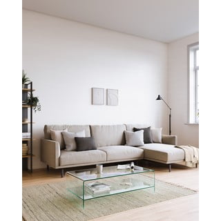 Klaasist diivanilaud 55x110 cm Burano - Kave Home