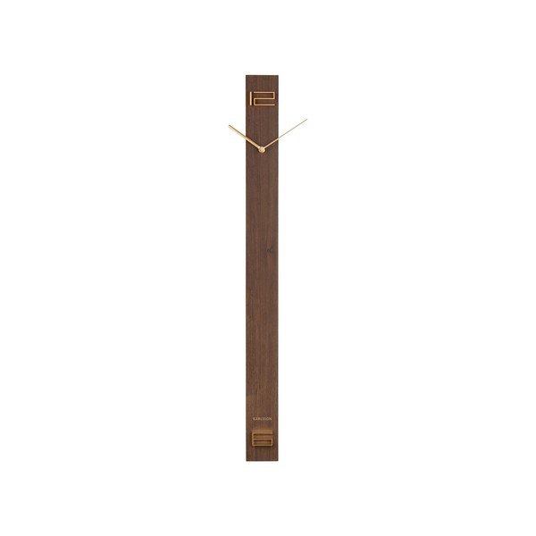 Pruunist puidust seinakell Pikk, 7,7 x 90 cm Discreet - Karlsson-image-1
