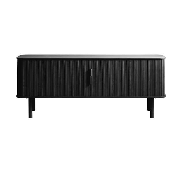 Must tammedekooriga telerilaud 160x56 cm Cavo - Unique Furniture