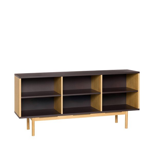 Pruun kummut tammepuust dekooriga 140x65x35 cm Dual - Hübsch