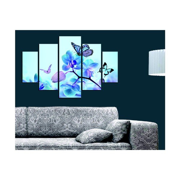 Vícedílný obraz Sakura And Butterfly, 92 x 56 cm-image-1