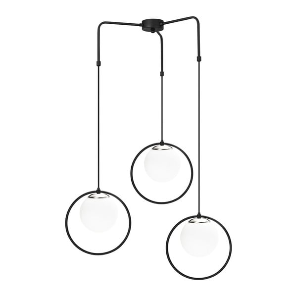 Mustast metallist rippvalgusti Opviq lights Nazarios - Opviq lights