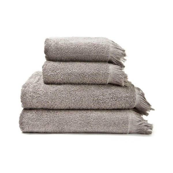 Hallikaspruunid puuvillased rätikud ja käterätikud 4tk komplektis - Bonami Selection